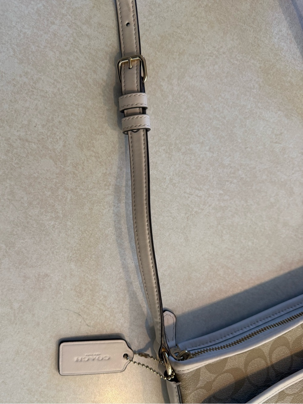 Coach Signature Canvas Crossbody Bag in Khaki/Chalk with Matching Wallet EUC - Picture 6 of 15